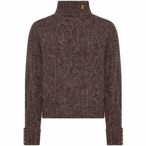 Chocolate Holland Cooper Womens Noveli Roll Neck Knit Jumper Chocolate Holland Cooper Womens Noveli Roll Neck Knit Jumper