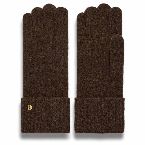 Chocolate Holland Cooper Womens Classic Logo Gloves