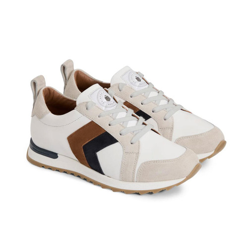 Tan and Navy White Fairfax & Favour Womens Xandra Trainer main