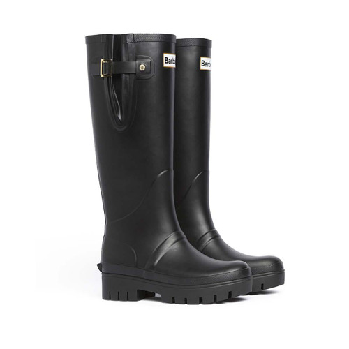 Black Barbour Womens Leighton Tall Welly