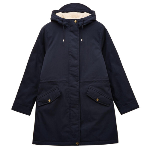 Navy Joules Womens Portwell Cosy Waterproof Coat
