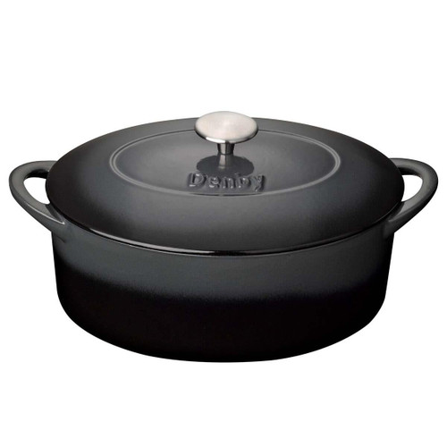 Denby Halo 28cm Cast Iron Oval Casserole Dish