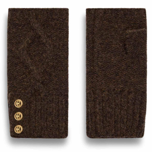 Chocolate Holland Cooper Womens Sloane Fingerless Gloves