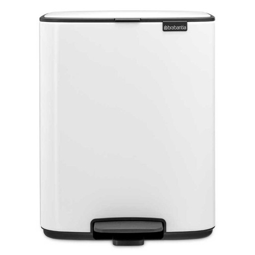 White Brabantia Bo Pedal Bin 12 Litre