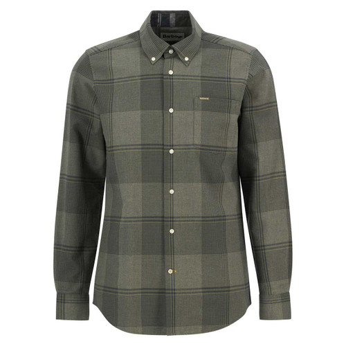 Olive Barbour Mens Heaney Checked Tailored Shirt