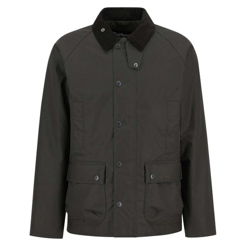 Olive Check Barbour Mens Modern Beaufort Check Wax Jacket