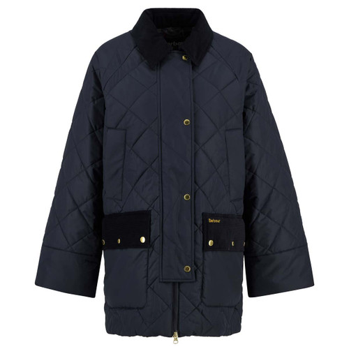 Navy/Dress Tartan Barbour Womens Aldburgh Quilted Jacket