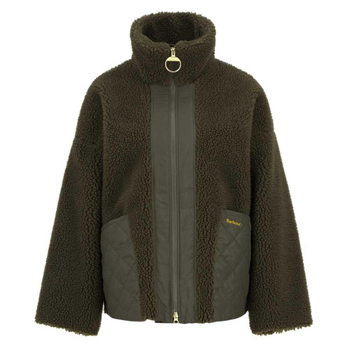 Olive Barbour Womens Brawby Fleece Jacket