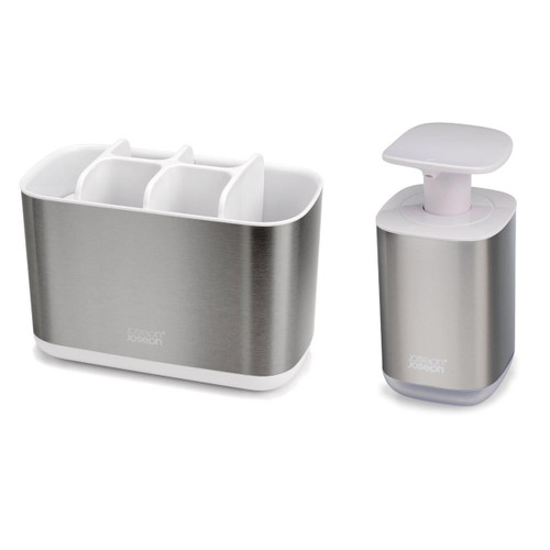 Joseph Joseph 2-piece Stainless Steel Bathroom Sink Set