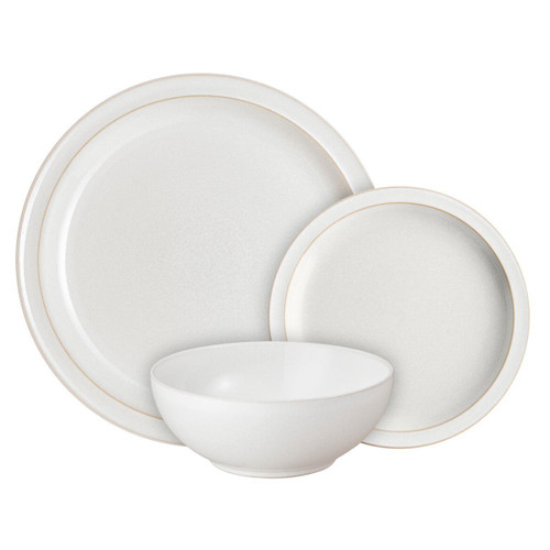 Denby Cotton White 12 Piece Tableware Set