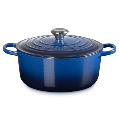 Le Creuset Signature Cast Iron Round Casserole 22cm Lapis Blue