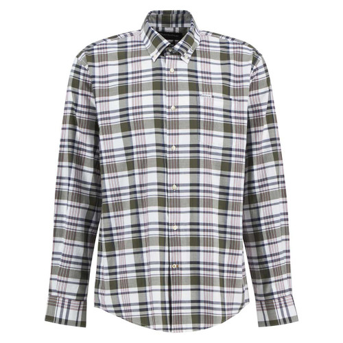 Olive Barbour Mens Hunwick Regular Shirt