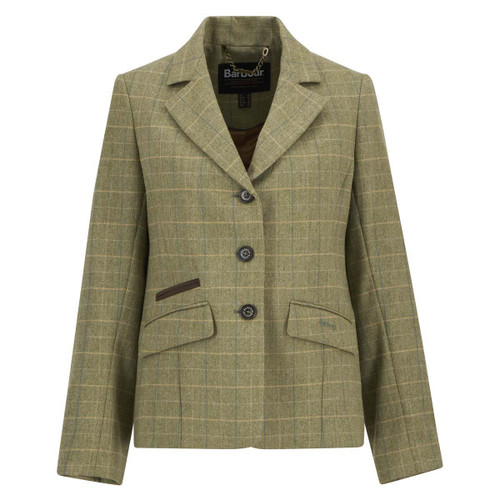 Light Olive Check Barbour Womens Lupin Tailored Jacket