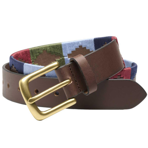 Burgundy/Navy/Baby Blue/Khaki Ibex Mens 30046 Polo Belt 35mm