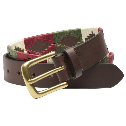 Brown/Beige/Burgundy/Green Ibex Mens 30041 Polo Belt 35mm