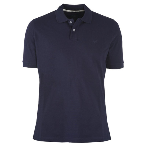 Albert and Maurice Mens Classic Pique Polo Shirt Navy Blue