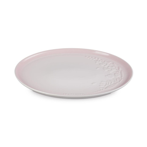 Le Creuset Stoneware Serving Platter La Jardin Collection shell pink
