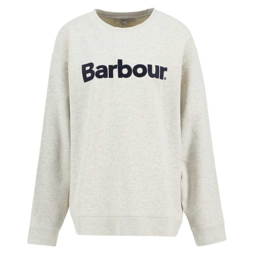 Cloud Marl Barbour Womens Hartland Crew Sweatshirt