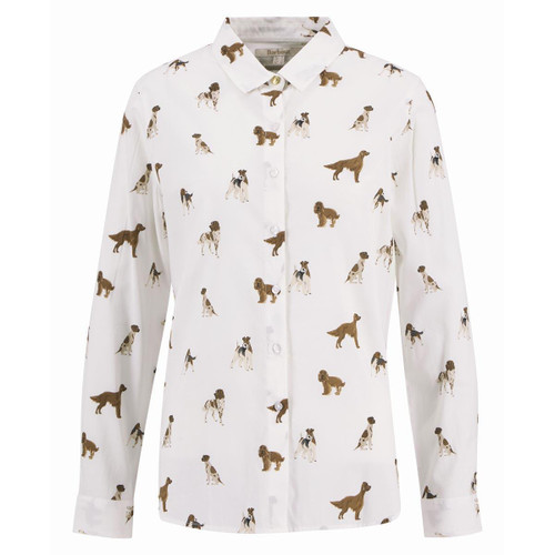 Multi Dog Print Barbour Womens Safari Shirt