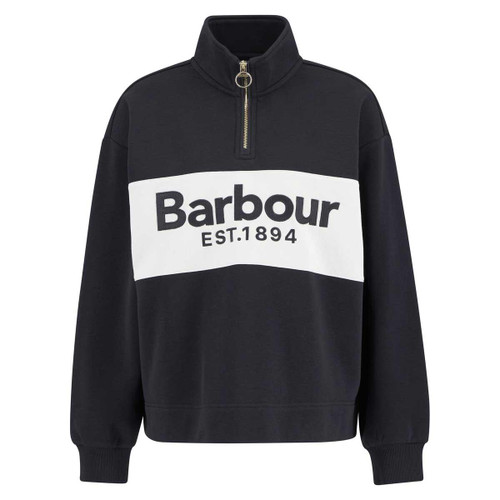 Dark Navy Barbour Womens Zaria Half Zip Sweatshirt