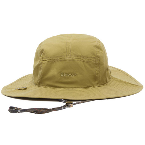 Golden Green Barbour Mens Transport 5 Panel Bucket Hat