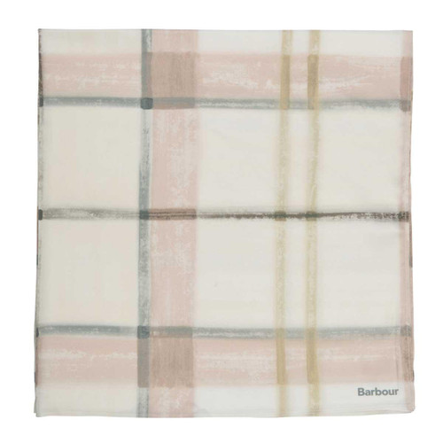 Silver Peony Check Barbour Gianna Head Scarf