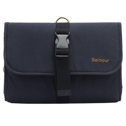 Navy Barbour Mens Transport Hanging Washbag
