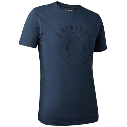 Dark Blue Deerhunter Mens Nolan T-Shirt