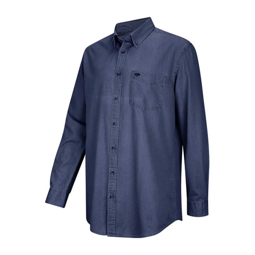 Dark Wash Hoggs of Fife Mens Archerfield Denim Shirt