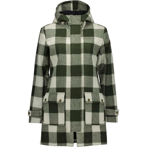 Limestone Check Swanndri Annmore Wool Overcoat
