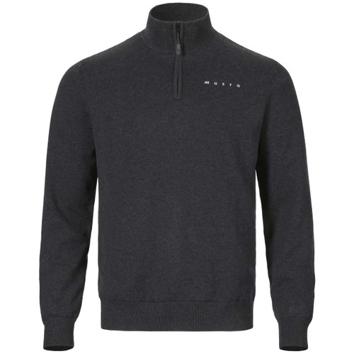 Carbon Musto Mens Original 1/4 Zip Neck Knit