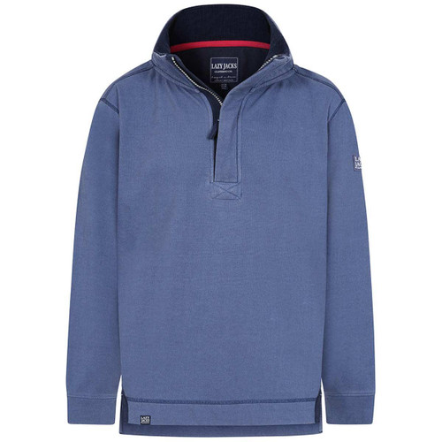 Denim Lazy Jacks Mens LJ700 1/4 Zip Pique Sweatshirt