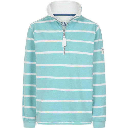 Peppermint Lazy Jacks Womens LJ35 Stripe 1/4 Zip Sweatshirt