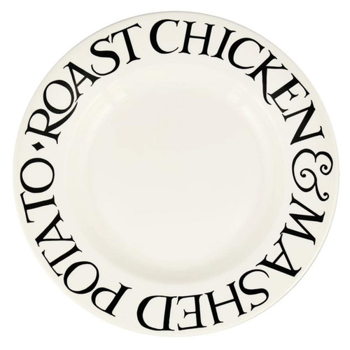 Emma Bridgewater Black Toast Roast Chicken Large 10.5 Inch Dinner Plate
