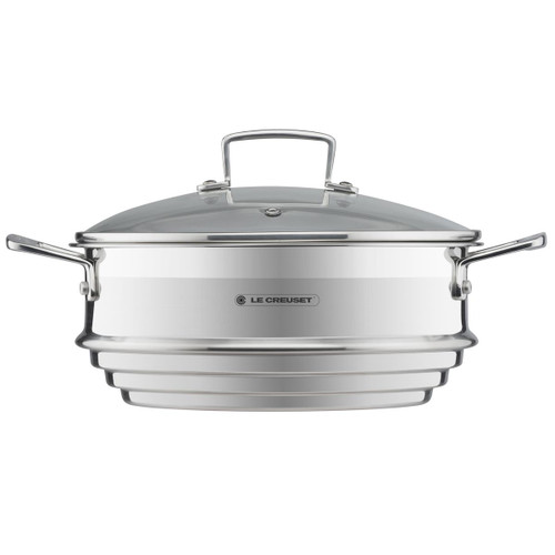 Le Creuset 3 Ply Stainless Steel Large Multi-Steamer With Glass Lid