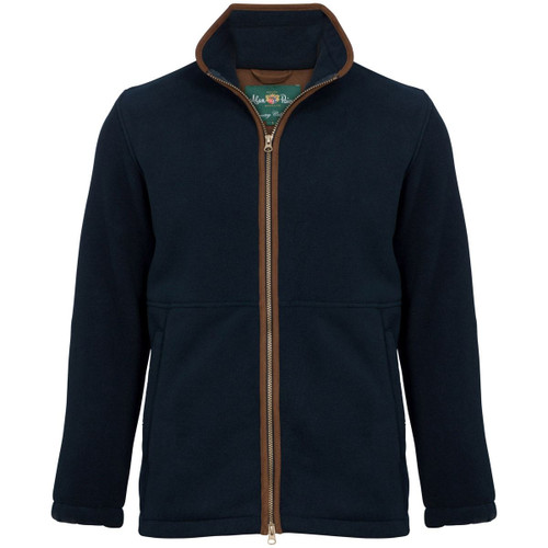 Dark Navy Alan Paine Mens Aylsham Windblock Fleece Jacket Dark Navy Alan Paine Mens Aylsham Windblock Fleece Jacket