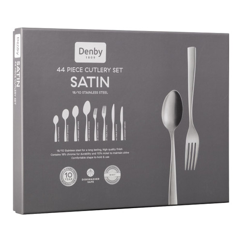 Denby Satin 44 Piece Cutlery Set Denby Satin 44 Piece Cutlery Set