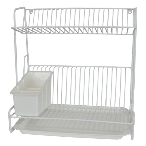 TGBY Large Dish Drying Stainless Steel 2 Tier Dish Rack
