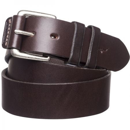 Chestnut R.M. Williams Mens Covered Buckle Belt
