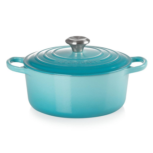 Le Creuset 22cm Cast Iron Round Casserole Dish Teal