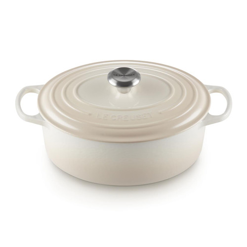 Le Creuset 25cm Cast Iron Oval Casserole Dish Meringue