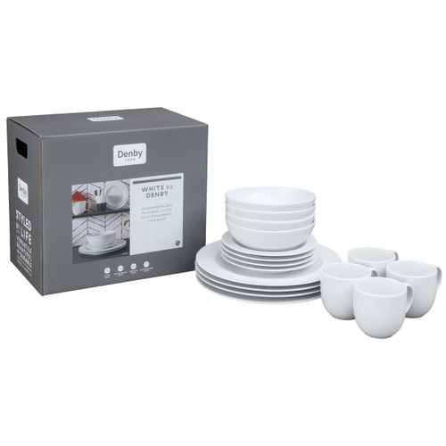 Denby White by Denby 16 Piece Tableware Set Denby White by Denby 16 Piece Tableware Set