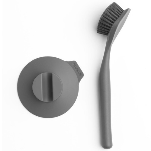 Dark Grey Brabantia Dish Brush With Suction Cup Holder