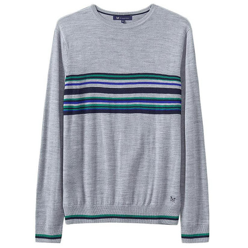 Grey Crew Clothing Mens Crake Crew Neck Jumper Grey Crew Clothing Mens Crake Crew Neck Jumper