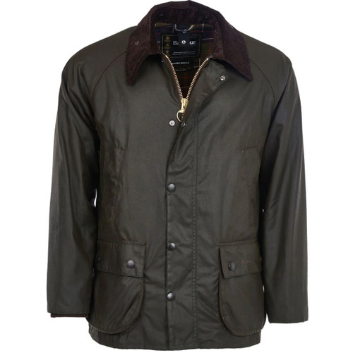 Olive Barbour Mens Classic Bedale Wax Jacket