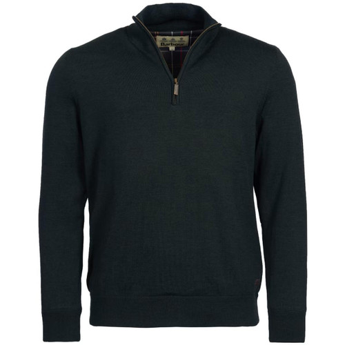 Olive Barbour Mens Gamlan Half Zip