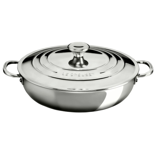 Le Creuset 30cm Stainless Steel Shallow Casserole