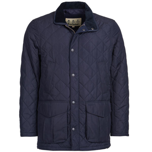 Navy Barbour Mens Devon Quilted Jacket