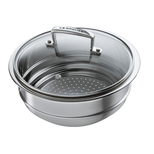 Le Creuset Stainless Steel Multi-Steamer With Glass Lid