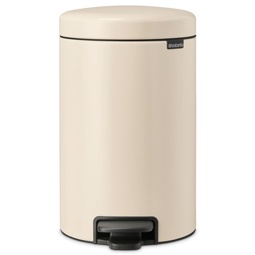 Soft Beige Brabantia newIcon Pedal Bin 12 Litre Plastic Bucket